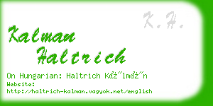 kalman haltrich business card